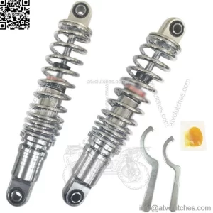 DS 12" Ride-Height Adjustable Shocks Heavy Duty Chrome #187122 Harley Davidson