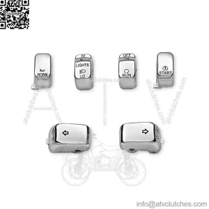 Biker's Choice Chrome Switch Cap Kit For Harley 1996-2013