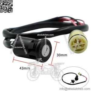 1PC Motorcycle Ignition Barrel Switch 2 Keys 4 Wire For ATV Quad Dirt Bike Part (For: More than one vehicle)