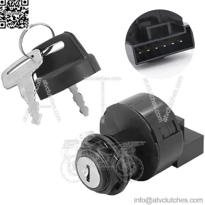 Ignition Key Switch for Polaris ACE 570 900 Outlaw 100 Ranger 400 500 570 800 RZR 4 800 570 Scrambler Sportsman 550 500 SE XP ATV Replace OEM # 4012166 4011142 SIX PINS 4 Position