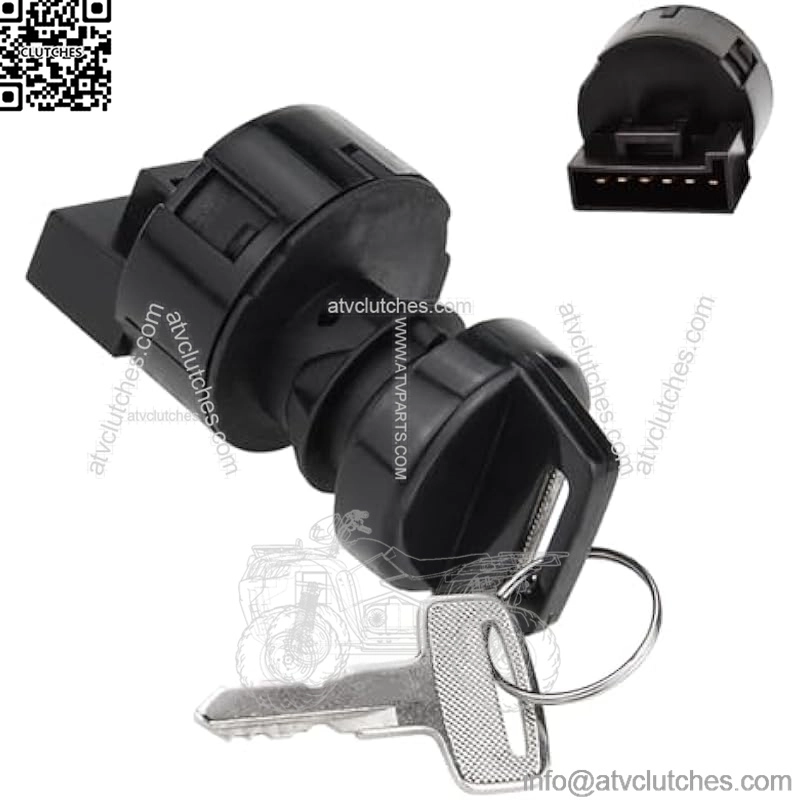 Ignition Switch Key 4 Position 6 Pin Fits for Polaris Ranger 400 500 570 800 4x4 Crew ACE 325 570 900 RZR 570 Sportsman 500 550 Repl.# 4012166 4011142