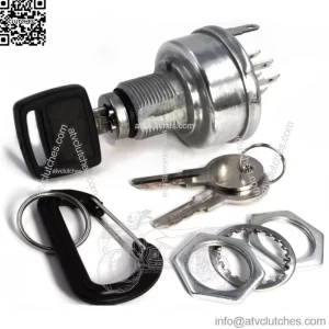 Ignition Switch Fits John Deere 1200 1200A 800 V40 Aerators w/3 KEYS & Carabiner