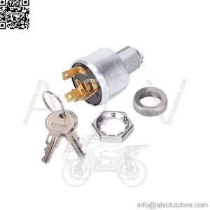 Golf Cart Ignition Switch for EZGO, 3-Way 4-Terminal W/ 2 Standard Keys 33639G01