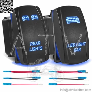 5 Pin Rocker Switch On-Off Light Switches For Polaris Ranger XP 800 1000 RZR UTV