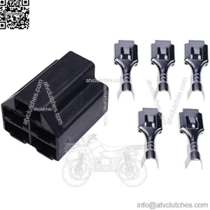 M90206 Ignition Key Switch Connector with Terminals Compatible with John Deere EZTrak Ztrak Quiktrak Gator TCA22740 TCA15075 AM101561