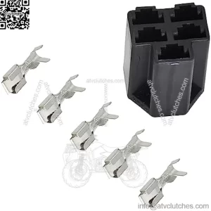 Ignition Key Switch Connector M90206 33-350 148699 23478 Compatible with John Deere TCA22740 TCA15075 AM101561 EZTrak Ztrak Quiktrak Gator
