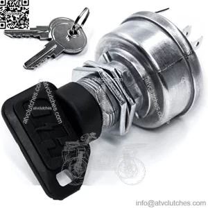 Ignition Switch fits John Deere Gator 4x2 4x4 6x4 SR95 Military CS CX TH TS TX RSX XUV RSX850i RSX860i XUV620i XUV625i XUV825i XUV850D - Sport Turf E-Gator HPX - 3 Keys & Free Carabiner