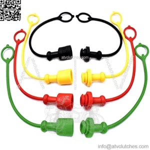 4 Sets- Hydraulic Coupler Fitting Dust Cap & Plug Set ISO 3/8" fits John Deere Tractor Loader 1070 2032 2032R 2038R 2305 2320 2520 2720 3120 3320 3520 3720 H160 H165 H160 H165 300X 320R 400