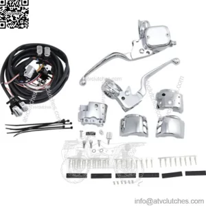 Chrome Handlebar Hand Controls Switches Single Disc 9/16" Harley Softail Dyna XL (For: Harley-Davidson)