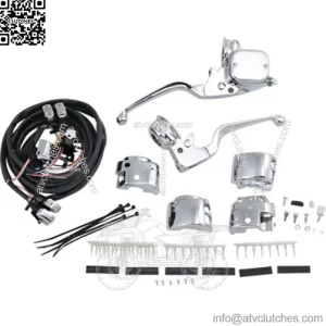 Chrome Handlebar Hand Controls Switches Dual Disc 11/16 Kit Harley Touring 96-07 (For: Harley-Davidson)