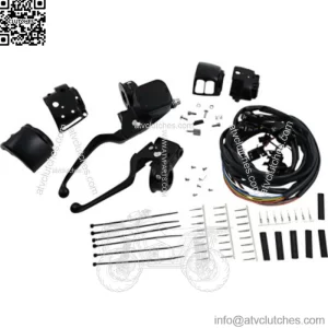 Black Handlebar Hand Controls Switches Single Disc 9/16" Harley Softail Dyna XL (For: Harley-Davidson)