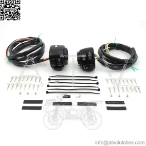 Handlebar Black Control Switch Housing Kit 60" Wiring Harley FXST XL FXD 06-11 (For: Harley-Davidson)