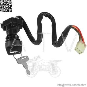 Ignition Key Switch Compatible with Suzuki Ltf400 Ltf400F Ltf400 Eiger 400 2Wd 4Wd 2002-2007 Key Switch