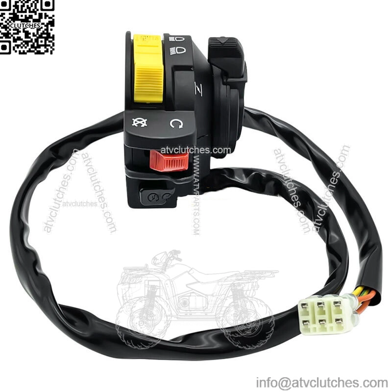 Handlebar Start Stop Headlight Switch for Suzuki LT-A500 LT-F500 4x4 37400-09F02 (For: More than one vehicle)