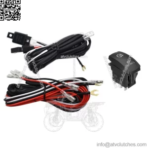 Universal Red LED Fog Light Wiring Harness Fuse Laser Rocker Switch Relay 12V