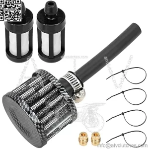 Upgrade 212cc Air Filter Breather Jet Kit Carbon Fiber Cold Air Intake Filter Turbo Vent for Predator 196cc 6.5Hp GX160 GX200 CT200U BT200X KT196 Hensim Baja Warrior MB200 Go Kart Mini Bike