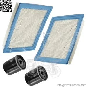 2x Air Filter and Oil Filter Pack For Polaris Ranger Crew XP 1000 2017-2018 (For: Polaris)