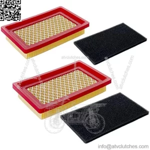 2 Pack 951-10298 Air Filter + Pre Cleaner for MTD Cub Cadet SC100 951-14632, Kohler 14 083 01-S, 5-5/8 ?? 3-1/2 inch Push Lawn Mower Air Filter