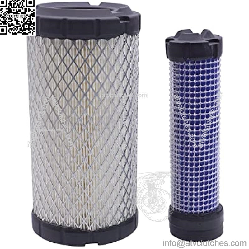 Inner & Outer Air Filters Set M113621 M123378,Air Filter Element Compatible with 1023E 1026R 1200 1720 1725 2030A 2210 2500,Replaces Kawasaki 11013-7029 11013-7048