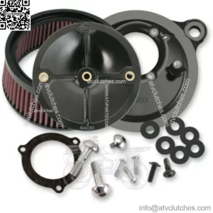 Cycle Stealth Black Air Cleaner Kit Harley Touring 03-17 66mm Throttle Hog (For: Harley-Davidson)