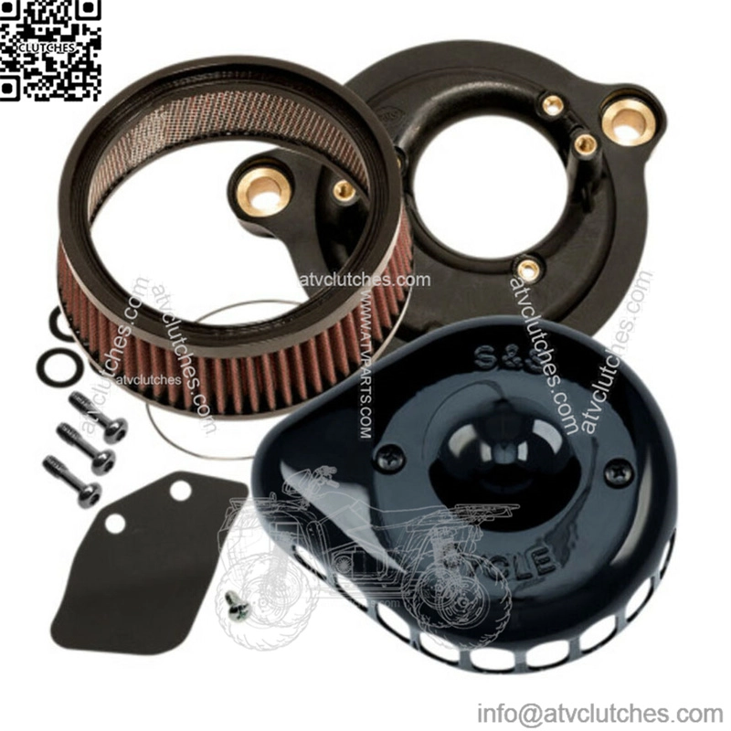Gloss Black Stealth Mini Tear Drop Air Cleaner Filter Cover Kit Harley M8 (For: Harley-Davidson)