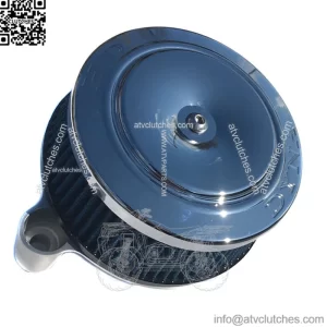 Raw Sucker High Flow Air Cleaner Intake Filter Chrome DYNA Cover Kit Harley Big (For: Harley-Davidson)
