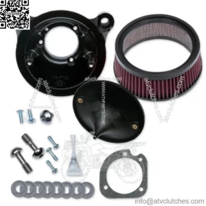 Cycle Super Stock Stealth Black Stage 1 Air Cleaner Filter Kit Harley TBW (For: Harley-Davidson)
