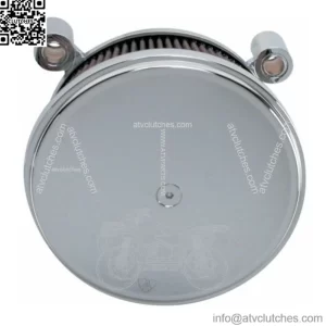 Arlen Ness Chrome Stage 2 Big Sucker Air Cleaner Red Filter Kit Harley Twin Cam (For: Harley-Davidson)