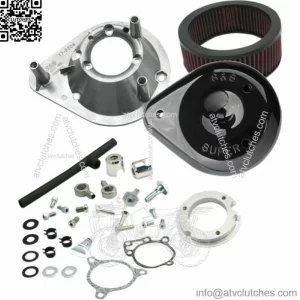 Cycle Tear Drop Black Stage 1 Air Cleaner Filter Kit 08-17 Harley Twin Cam (For: Harley-Davidson)