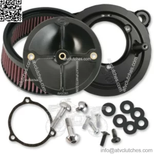Cycle Stealth Black Air Cleaner Kit Harley Touring 08-17 58MM Throttle Hog (For: Harley-Davidson)