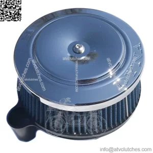 Black Sucker High Flow Air Cleaner Intake Filter Chrome DYNA Cover Kit Harley (For: Harley-Davidson)