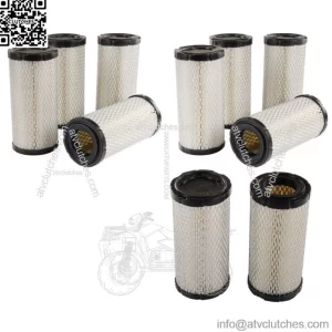 PACK OF 10 GOLF CART AIR FILTER FOR CLUB CAR PRECEDENT & EZGO TXT WORKHORSE RXV