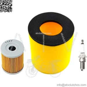 Air Filter 13781-19B00, FS-905 & Oil Filter & Spark Plug Compatible with Suzuki Quadrunner 250 LT-4WD LT-F250 2x4 4x4 King Quad 300 LT-F4WDX LT-F300F 4x4 1987-2002