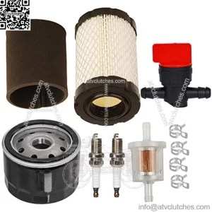 Air Filter Pre Filter Oil Fuel Filter Spark Plug Shut Off Value Tune Up Kit Replacement for 796031 594201 591334 797704 John Deere MIU1303 GY21435 MIU13963 Lawn Mower