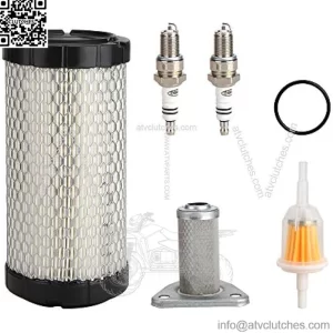 Golf Cart Tune Up Kit for EZGO TXT 2005-2009 w/MCI Motor, EZGO RXV 2008-up w/Robbins Engine, EZGO ST350 Workhorse 1996-up Gas Vehicles, Air Filter Oil Filter Fuel Filter Spark Plug