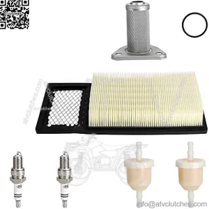 Golf Cart EZGO Tune Up Kit for EZGO TXT with 72368G01 Air Filter Fuel Filter Spark Plug Oil Filter Replacement Kit for TXT, Medalist & Marathon 1994-2005 295/350cc 4 Cycle Robins Motor