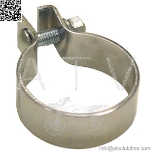 Chrome Muffler Clamp 2.350"-2.550" -Fits  Massey  Tractor