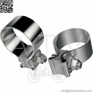 Khrome Werks 1.75" Stainless Steel Muffler Exhaust Pipes Clamps Harley Touring (For: Harley-Davidson)