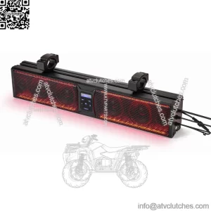 26'' RGB Lights UTV Sound Bar SxS Bluetooth Speaker System for Can Am X3 Polaris