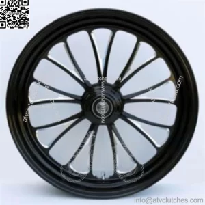 Black Manhattan 18 3.5 Billet Front Single Disc Wheel Rim Harley Softail Chopper (For: Harley-Davidson)