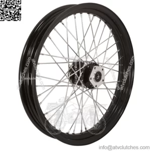 21x2.15 Black Tubeless 40 Chrome Spoke Front Wheel Rim Harley Sportster Dyna XL (For: Harley-Davidson)