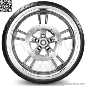 21 3.5 Chrome Enforcer Billet Front Wheel Rim WW Tire Package Harley Touring 08+ (For: Harley-Davidson)