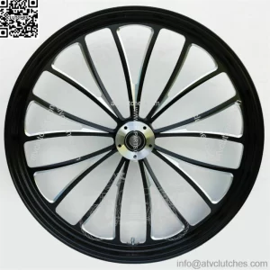 Black Manhattan 26" x 3.5" Billet Front Rim Wheel Harley  Touring Dual ABS 08+ (For: Harley-Davidson)