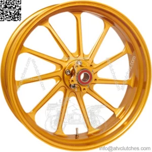 Performance Machine 21 3.5 Gold Assault Front Dual Wheel Rim Harley Touring 14+ (For: Harley-Davidson)