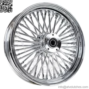 Chrome 16 x 3.5 46 Fat King Spoke Rear Wheel Rim Harley Touring Dyna Softail XL (For: Harley-Davidson)