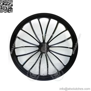Black Manhattan 23 x 3.5 Billet Front Wheel Rim Harley Touring Softail Chopper (For: Harley-Davidson)