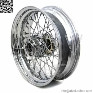 Chrome 40 Spoke 16" x 5" Rear Wheel Rim Harley 08-2020 Sportster Wide Tire Kit (For: Harley-Davidson)