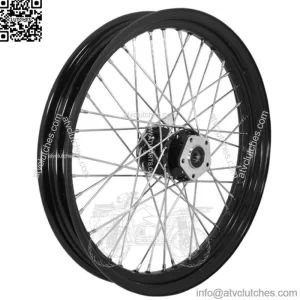 Billet 40 Spoke 23" x 3" Front Wheel Rim Harley Touring Dual Disc Black (For: Harley-Davidson)