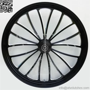 Black Manhattan 26 x 3.5 Billet Front Wheel Rim Harley Touring Single Disc 84-07 (For: Harley-Davidson)