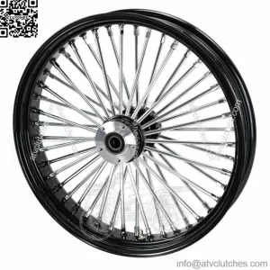 21  3.5 46 Fat King Spoke Front Wheel Black Rim Dual Disc 08+ Harley Touring ABS (For: Harley-Davidson)